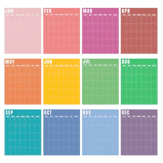 Large Rainbow Dry Erase Monthly Calendar Set by Celebrate It&#x2122;